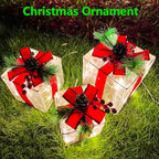 Christmas Decorations Indoor: Set of 3 Christmas Lighted Gift Boxes - Image 5
