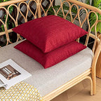 Kevin Textile Outdoor Waterproof 24”x24” Pillow Covers 2 Pack, Red - Image 5