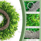 26 Inch Large Boxwood Wreaths for Front Door - Image 2