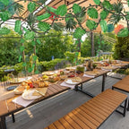 57Pcs Jungle Theme Party Decorations Fake Rattan Strands with Palm Leaves - Image 2