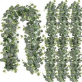 N&T NIETING 4 Pack Artificial Eucalyptus Leaf Garland, Faux Greenery Garland Decor 6 FT Summer Garlands, Fake Hanging Vines Garlands for Wedding Decoration Table Mantle by NTNIETING