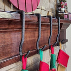Lulu Decor,100% Cast Iron 10" Stocking Holder for Mantle Holds Up to 9 lbs Low Profile Design with Rubber Grip Ideal for Christmas Stockings Garland Holder Simple Natural Branch Shape (Set of 5) - Image 5