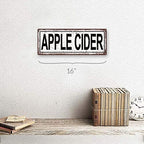 Homebody Accents Outdoor Apple Cider 6"x16" Metal Sign, Wall Décor for Seasonal and Holidays - Image 2