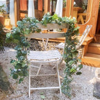 Eucalyptus Garland for Table, 6' Faux Eucalyptus Garland w/Flowers & Seeds - Image 5