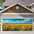 7 * 16FT Summer Garage Door Cover Decorations Sunset Palm Trees Garage Door Banner for Outdoor Indoor Summer Party Photography Backdrop (sunflower, 7 * 16 ft) by ANNAQUEEN