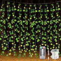15 Pcs 6.6 ft Fake Vines with Lights for Bedroom 300 LED, Eucalyptus Leaf by Unittype