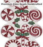 Alpha Living Home Beaded Christmas Table Runner 13x36 - Image 3