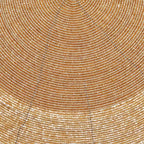 Beaded Placemats for Dining Table Dia 13" Gold Tonal Set of 4 - Image 6