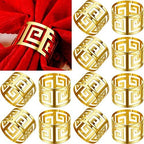 Hotop 150 Pcs Gold Napkin Rings Bulk, Metal Napkin Holder Buckles by HOTOP