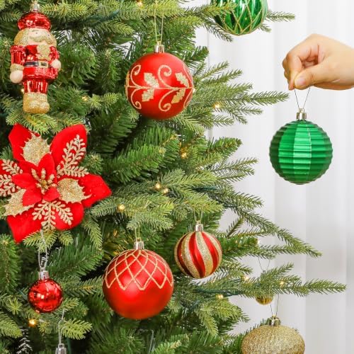SHareconn 135Pcs Christmas Tree Ornaments Set, Christmas Tree Decorations - Image 6