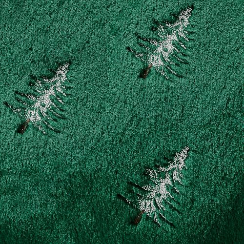 MIULEE Christmas Decorative Faux Fur Pillow Covers 20x20 Inch Green White - Image 7
