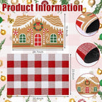 Tinideya 2 Pcs Gingerbread House Layered Doormat Set - Image 2