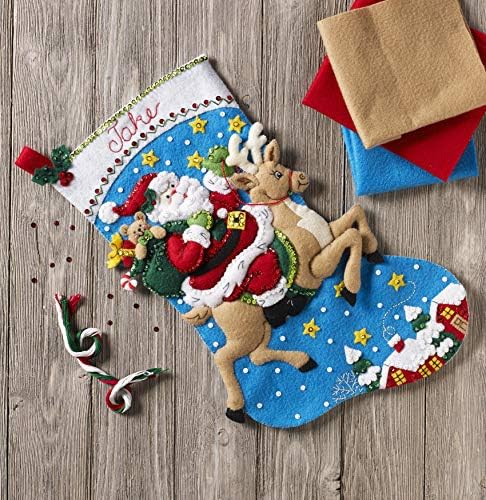 Bucilla 86816 Reindeer Santa Stocking Kit - Image 4