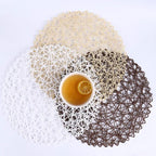 IcosaMro Round Woven Placemats Set of 12 for Dining Table, 15 Inches Paper Boho Decorative Circle Place Mats for Wedding Christmas Thanksgiving Day Holiday Dinner (White) - Image 5