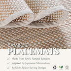 Hausattire Bamboo Placemats, Beige, Set of 10 - Image 5