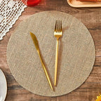 Mifoci 100 Pcs Round Burlap Placemats Bulk 15.75 Inch Boho Table Mats - Image 3
