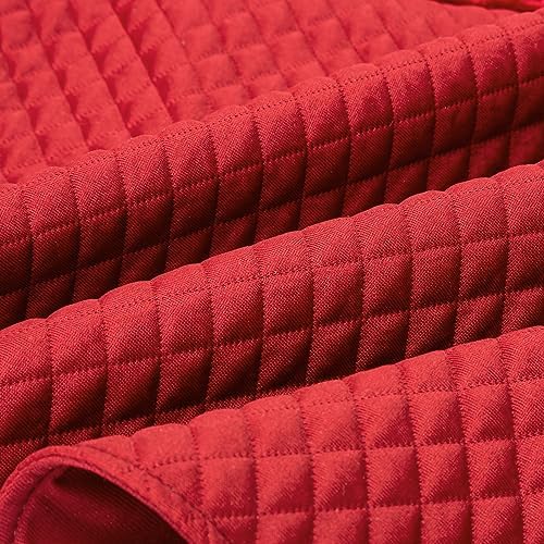 Glitzhome 72" D Oversized Red Christmas Tree Skirt,Large Velvet Ruffled Xmas Tree Mat Holiday Tree Ornaments for Xmas Winter Happy New Year Home Decoration - Image 7