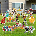 12 Pcs Day of the Dead Yard Signs, Dia De Los Muertos Sugar Skull Decor - Image 3