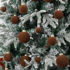 Velvet Christmas Ornaments Set 38Pcs Flocked Shatterproof Christmas Ornaments for Christmas Tree Decorations Xmas Decorative Hanging Christmas Ball Ornaments for Holiday Home Decor - Image 3