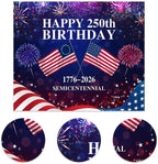 4th of July Backdrop Decorations Independence Day Backdrop 250 Anniversary USA Flag Banner 10x10ft 250th Birthday Fireworks Semiquincentennial Photography Background Photo Studio Props - Image 5
