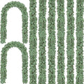 CQURE 30Pcs Eucalyptus Garland,Artificial Eucalyptus Leaves Table Greenery Garland Wreath Vines for Wedding Party Table Fireplace Bedroom Wall Decor by CQURE