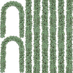 CQURE 30Pcs Eucalyptus Garland,Artificial Eucalyptus Leaves Table Greenery Garland Wreath Vines for Wedding Party Table Fireplace Bedroom Wall Decor by CQURE