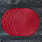 Now Designs Disko Round Placemats, Chili, Set of 4, 15 inches - Image 5