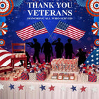 Veterans Day Backdrop Decorations Patriotic Banner 20x10ft - Image 3