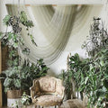 Macrame Wall Hanging Boho Tapestry Dip Dyed Ombre Moss Green 57"W*39"L by FLBER