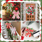 10 Pcs Christmas Ribbon 4 Mesh Ribbon 6 Burlap Wired Edge Ribbons - Image 6