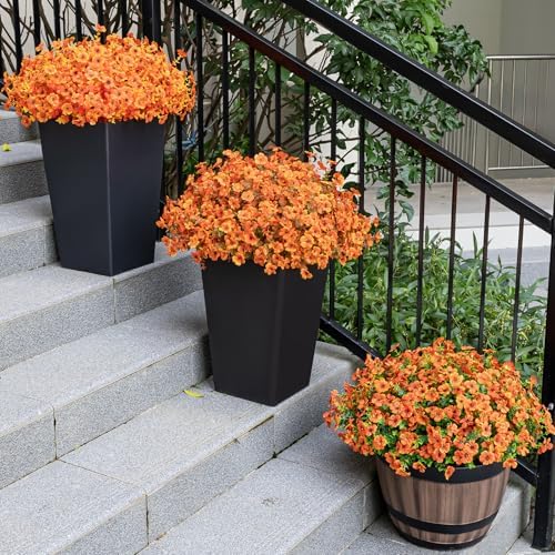 20 Bundles Artificial Fall Flowers for Outdoor, Fake Plants Autumn Decor - Image 6