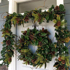 Front Door Wreath Hanger, Adjustable Hook Length Elegant Design, Brown - Image 5
