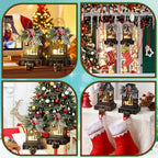 Therwen 2 Pcs Christmas Stocking Holders Lantern, LED, Elk, Bronze - Image 6