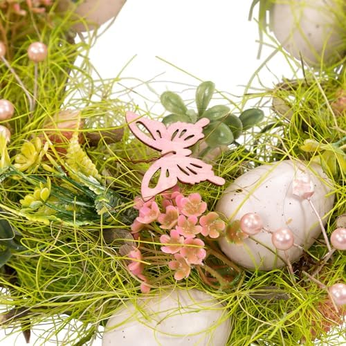 Easter Eggs with Butterflies Small Artificial Spring Wreath - 13" - Image 6