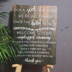 Wedding Sign Rustic Pick A Seat & Unplugged Wooden Vertical Sign for Wedding Ceremony & Reception Decor Seating Plan & Directional Decorations, Engagement & Anniversary Sign - 18x24in - Image 6