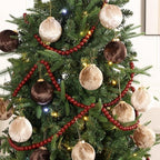 48FT Extra Long Christmas Wood Bead Garland for Xmas Mantle (Dark Red) - Image 4