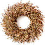 26" Artificial Fall Nandina Wreath for Front Door Decoration (Orange-Green) by VIERENA