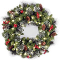 National Tree Company 24in Pre-Lit Crestwood Spruce Christmas Wreath by Unknown