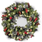 National Tree Company 24in Pre-Lit Crestwood Spruce Christmas Wreath by Unknown