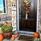 Happy Fall Y'all Wooden Porch Sign 47" Thanksgiving Large Welcome Porch Sign for Pumpkin Sign Autumn Home Front Door Yard Party Decor - Image 6
