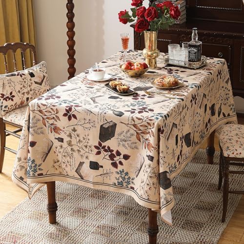 ISAENNE Designer French Rectangular Classic Tablecloth,87"x55" - Image 4