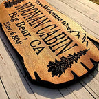 Personalized Cabin Sign Outdoor Wooden Sign Lake House Welcome Sign Rustic Decor - Image 5