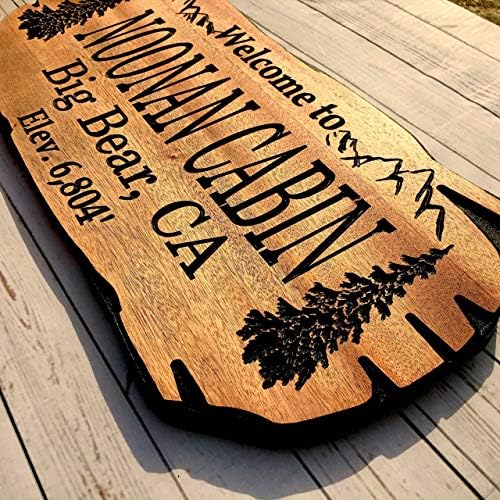Personalized Cabin Sign Outdoor Wooden Sign Lake House Welcome Sign Rustic Decor - Image 5