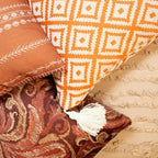 Decorative Throw Pillow Covers, Set of 4, 18x18 Inch Colorful Accent Pillow Covers, Rusty Damask - Image 5