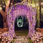 Yinder 61 Pcs 3D Classroom Tree Wisteria Tree Wall Decor Back to School Classroom Ceiling Bulletin Board Decor Artificial Purple Blossom Vines Kraft Paper for Reading Corner Bedroom Decoration - Image 2