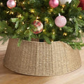 Hommtina Christmas Tree Collar- 33",Christmas Tree Base Christmas Basket Collar for Home, Living Room,for Covering Tree Stand (Burlywood3, 33 in) by Hommtina