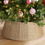 Hommtina Christmas Tree Collar- 33",Christmas Tree Base Christmas Basket Collar for Home, Living Room,for Covering Tree Stand (Burlywood3, 33 in) by Hommtina