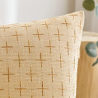 MIULEE Pack of 2 Decorative Burlap Linen Throw Pillow Covers Modern Farmhouse Pillowcase Rustic Woven Textured Cushion Cover for Sofa Couch Bed 24x24 Inch Light Yellow - Image 2