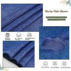 Blue Table Runner Burlap Roll Navy Farmhouse Table Linens 2 Pack 13x84 Inch - Image 6