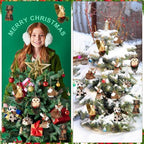 Vercraft 8 Pack Woodland Animal Xmas Ornaments Sisal Straw Rustic, Classic - Image 5